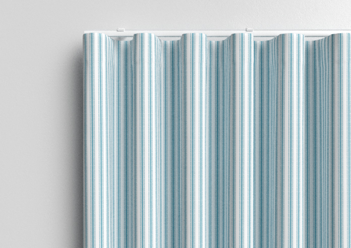 Lace Stripes, Electric Blue - Made to Measure Curtains - Image 13